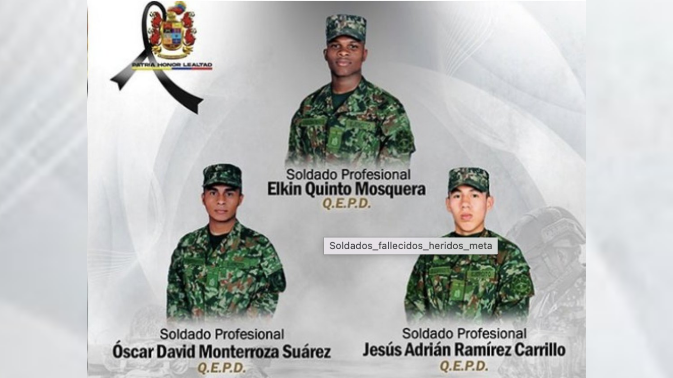 Tres soldados fueron asesinados en ataques con explosivos en La Macarena y Vistahermosa Soldados