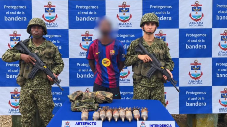 Armada Nacional incauta explosivos del ELN en Chocó que serían usados contra la Fuerza Pública armada