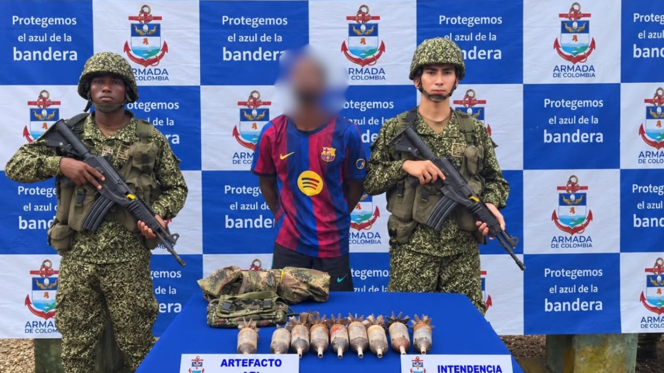 Armada Nacional incauta explosivos del ELN en Chocó que serían usados contra la Fuerza Pública armada