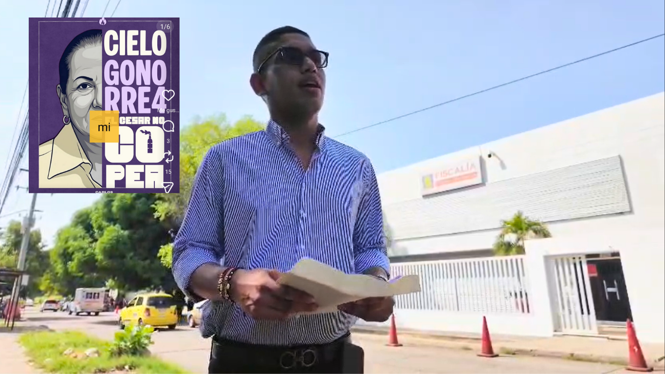 Keyner Sanmartin denuncia a Carlos Barbosa ante la Fiscalía por publicación contra Cielo Gnecco acciones penales