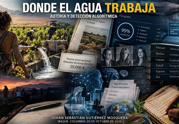 “Donde el agua trabaja” autoría y detección algorítmica agua de IA
