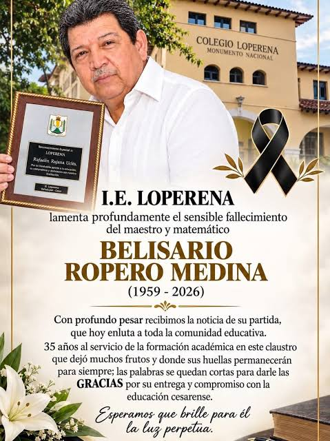 Falleció Belisario Ropero Medina, reconocido maestro de Loperena en Valledupar Falleció Belisario Ropero Medina, reconocido maestro de Loperena en Valledupar | RTA Noticias