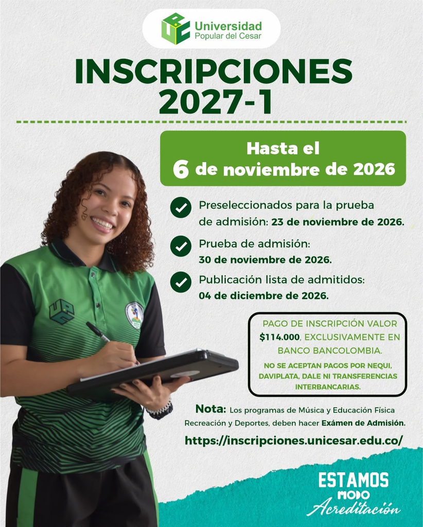 Inscripciones en la UPC para 2027: conozca fechas, costo y requisitos | RTA Noticias