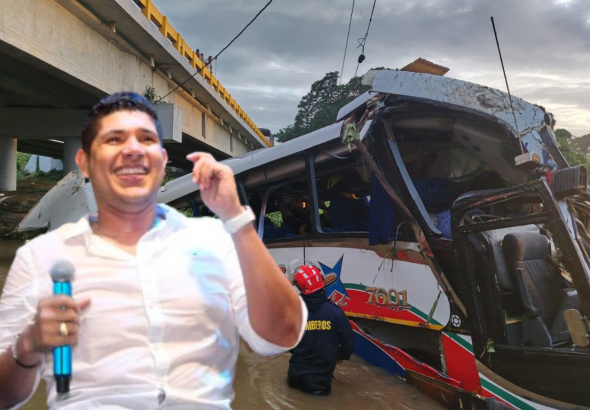 Kbeto Zuleta permanece en estado delicado tras accidente de bus en el río Ariguaní Kbeto