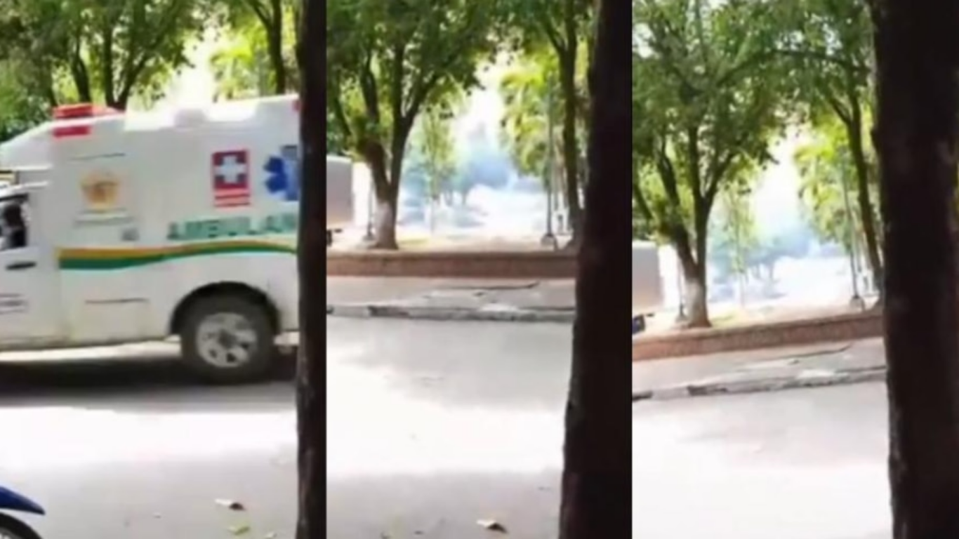 Ataque con drones explosivos deja dos uniformados heridos en Palermo, Huila uniformados